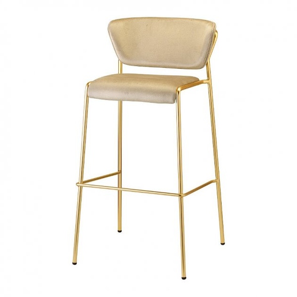 Барний стілець SCAB Design Lisa 2855 Satin Brass Dove Grey 371215377 фото