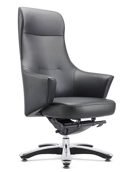 Ергономічне крісло керівника A1904, чорна шкіра 113710 фото