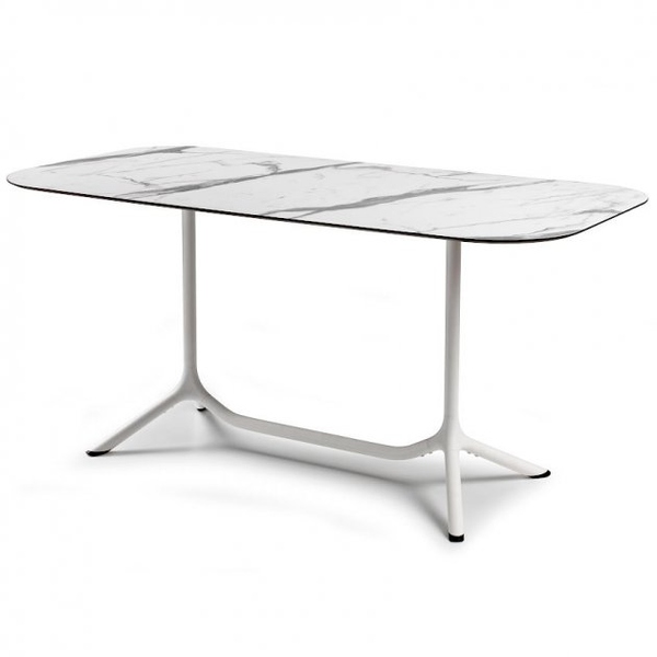 Обідній стіл SCAB Design 160x80 Tripé Double 5007 White Marble 375220014 фото