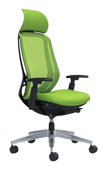 Крісло OKAMURA SYLPHY EXTRA HIGH BLACK (LIME GREEN) для керівника, 01892 фото