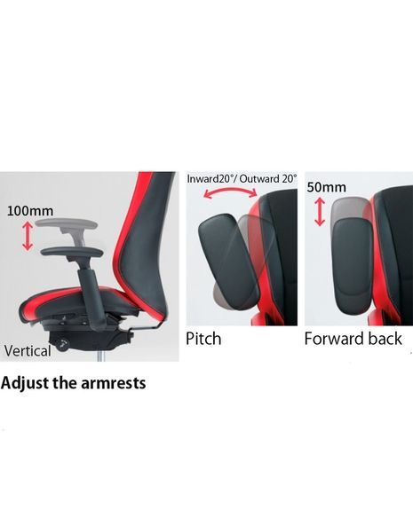 Геймерське крісло OKAMURA STRIKER RED 03325 фото