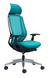 Крісло OKAMURA SYLPHY EXTRA HIGH BLACK (BLUE GREEN) для керівника