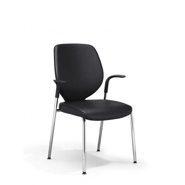 Крісло GIROFLEX 353-7504 CHROME, шкіряне 123587 фото