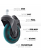 Колеса для крісла Stealtho Magic Office Chair Caster Wheels 1031351 фото 2
