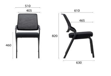 Крісло KRESLALUX H-08 BLACK, для відвідувача 03420-1 фото
