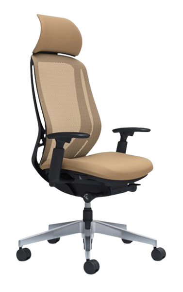 Крісло OKAMURA SYLPHY EXTRA HIGH BLACK (BEIGE) для керівника, 01893 фото
