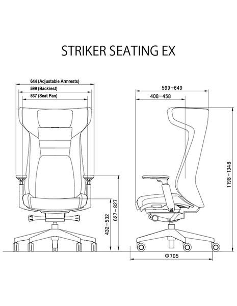 Геймерське крісло OKAMURA STRIKER BLACK 03327 фото