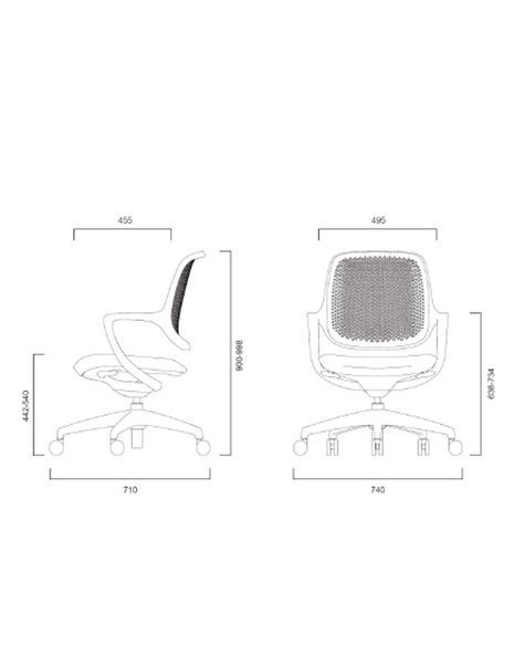 Крісло KRESLALUX NIRO-D01 BLACK, для відвідувача 03328 фото