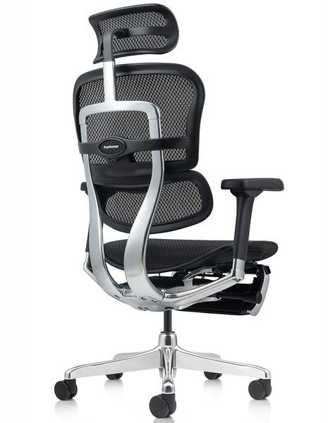 Крісло ERGOHUMAN ELITE 2 (EHE2-AB-HAM-5D-L-LMT, сітка T-168-B1 BLACK), ергономічне, з підставкою для ніг 02023 фото