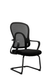 Ергономічне крісло KRESLALUX GO-SIT 645-C LIGHT BLACK, для відвідувача, на полозах 03177-1 фото 1