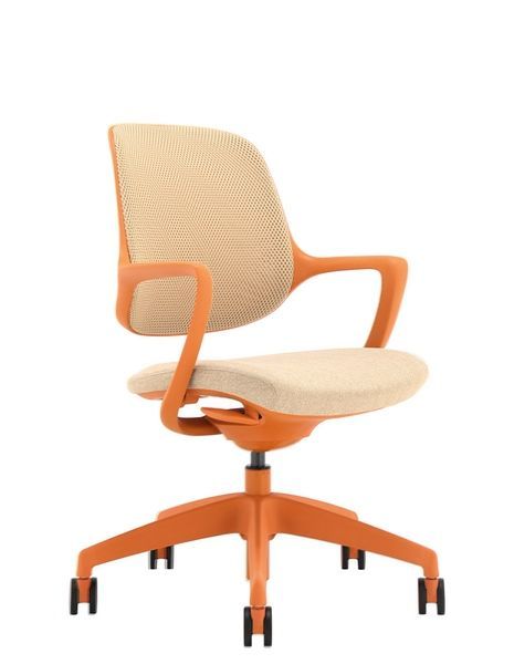 Крісло KRESLALUX NIRO-D38 ORANGE, для відвідувача 03333 фото