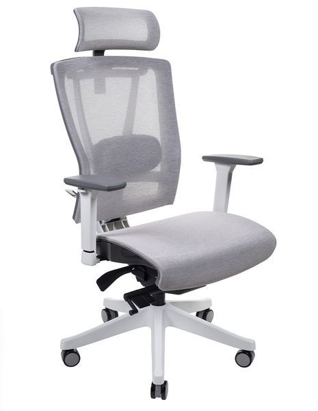 Крісло ERGO CHAIR 2 MESH WHITE, ергономічне, бежеве 02019 фото