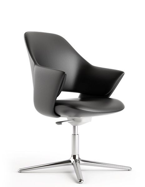 Конференц-крісло KRESLALUX ZENN BLACK, шкіряне 03284 фото