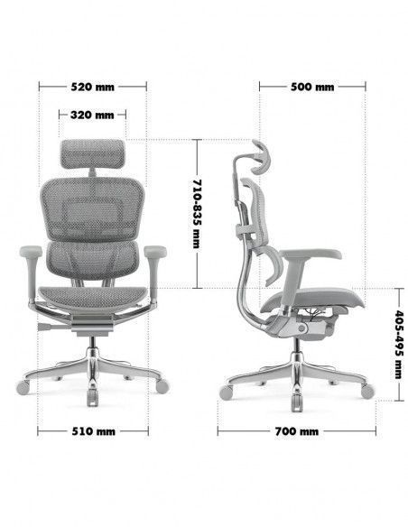 Ергономічне крісло ERGOHUMAN LUXURY 2 (EHL2-AB-HAM-5D-E-L, сітка Т-168-B6 Green) 113909-2 фото