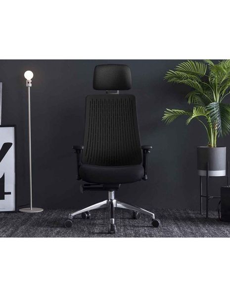 Крісло COMF-PRO TRULY BLACK, ергономічне, з підголівником 01446 фото