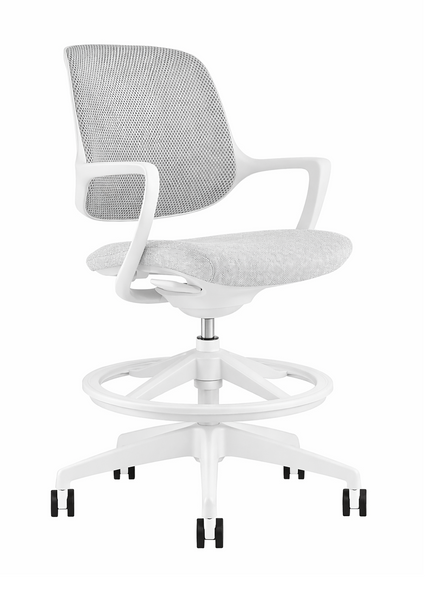 Барне крісло KRESLALUX BARSTOOL NIRO-D02 WHITE 01977-5 фото