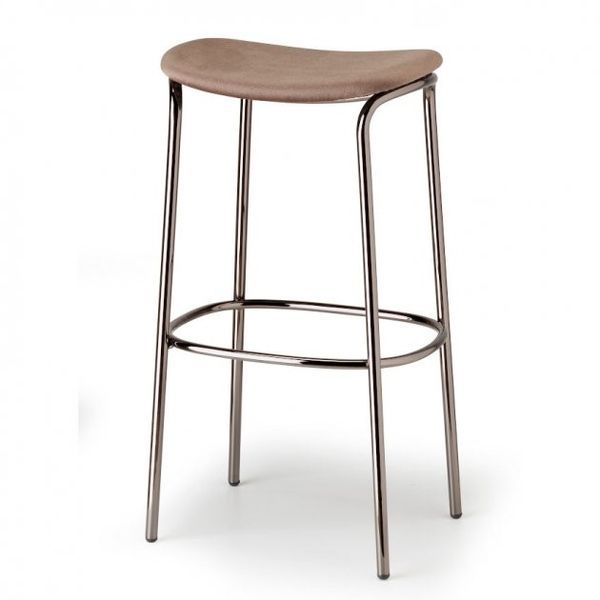 Барний табурет SCAB Design Trick Pop 2538 h77 Glossy Nickel Light Brown 371215533 фото