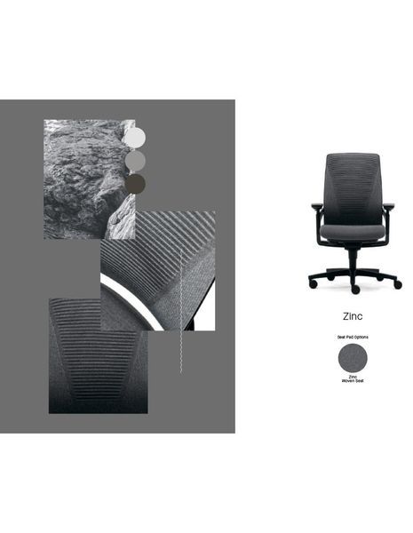 Крісло SENATOR I-WORKCHAIR 2.0 ZINC ергономічне, тканинне 116036 фото
