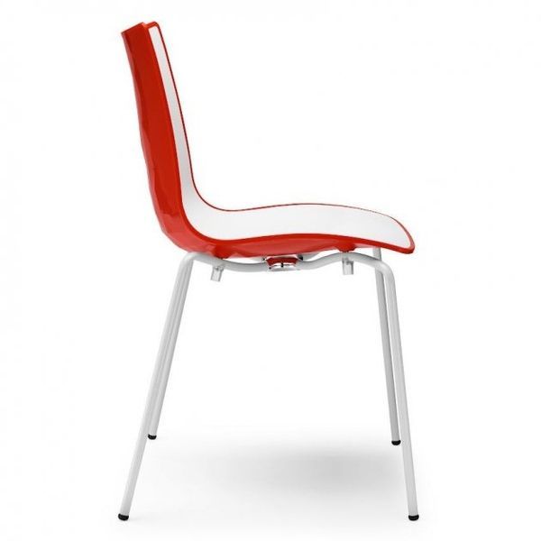 Стілець SCAB Design Zebra Bicolore 2272 Bianco Red 372744237 фото