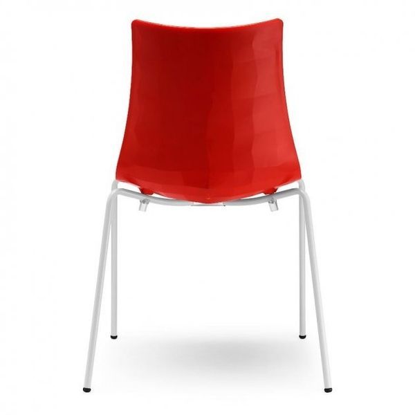 Стілець SCAB Design Zebra Bicolore 2272 Bianco Red 372744237 фото