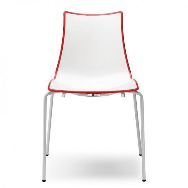 Стілець SCAB Design Zebra Bicolore 2272 Bianco Red 372744237 фото