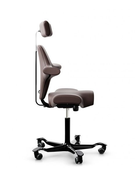Ергономічне крісло HAG CAPISCO 8107 BLACK, шкіряне 113636 фото