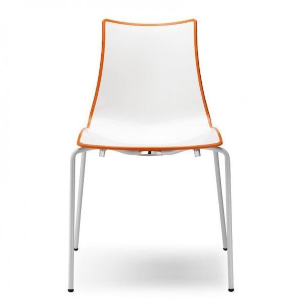 Стілець SCAB Design Zebra Bicolore 2272 Bianco Orange 372744234 фото
