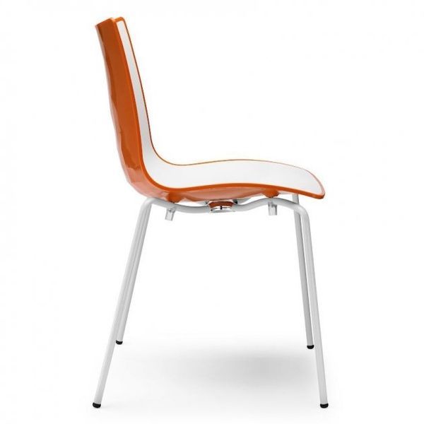 Стілець SCAB Design Zebra Bicolore 2272 Bianco Orange 372744234 фото