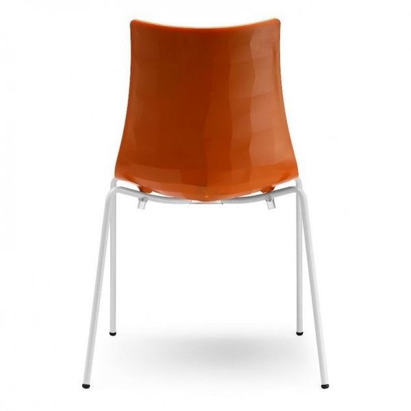 Стілець SCAB Design Zebra Bicolore 2272 Bianco Orange 372744234 фото