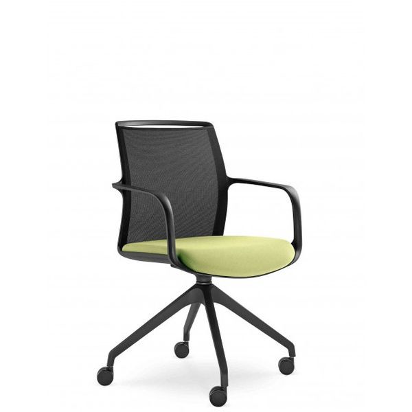 Конференц-крісло LD SEATING LEAF 505 F95-BL, для відвідувачів, на колесах 126078 фото