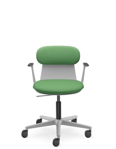 Крісло LD SEATING ZOE 220-GR, BR для відвідувачів, на колесах 126243 фото