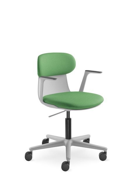 Крісло LD SEATING ZOE 220-GR, BR для відвідувачів, на колесах 126243 фото