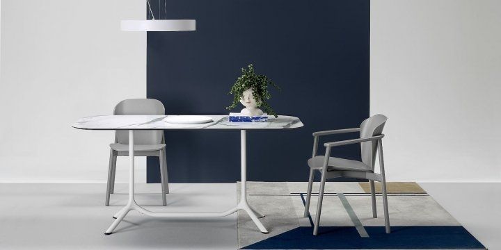 Обідній стіл SCAB Design 160x80 Trip&eacute; Double 5007 White Marble 375220014 фото