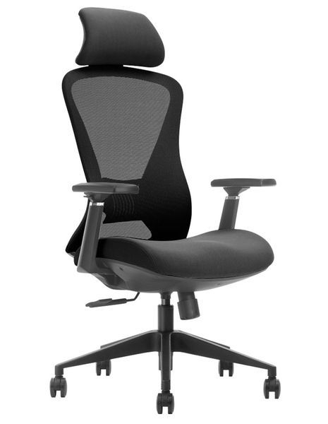 Ергономічне крісло KRESLALUX K2-BH BLACK 03064 фото