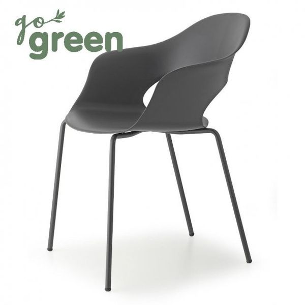 Крісло SCAB Design Lady B Go Green 2700 Antracite 372743508 фото