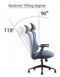 Ергономічне крісло KRESLALUX K2-BH GREY 03065 фото 12