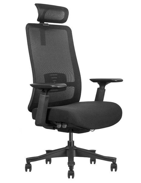 Ергономічне крісло KRESLALUX V1-BH BLACK 03066 фото