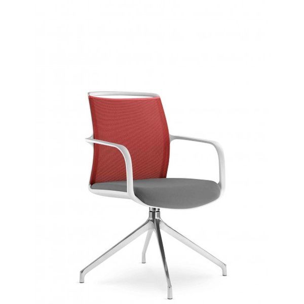 Крісло LD SEATING LEAF 506 F70-N6, для відвідувачів, на алюмінієвій хрестовині 126083 фото