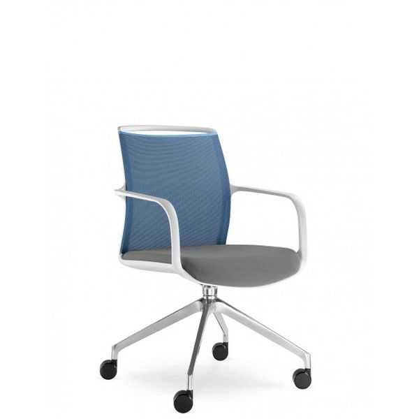 Крісло LD SEATING LEAF 506 F75-N6, на алюмінієвій хрестовині, на колесах 126085 фото