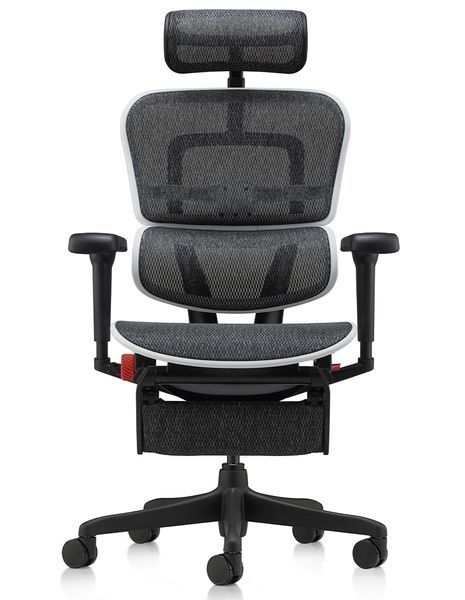 Ергономічне крісло ERGOHUMAN ULTRA GAMING AURORA WHITE геймерське, з підставкою для ніг 03260 фото