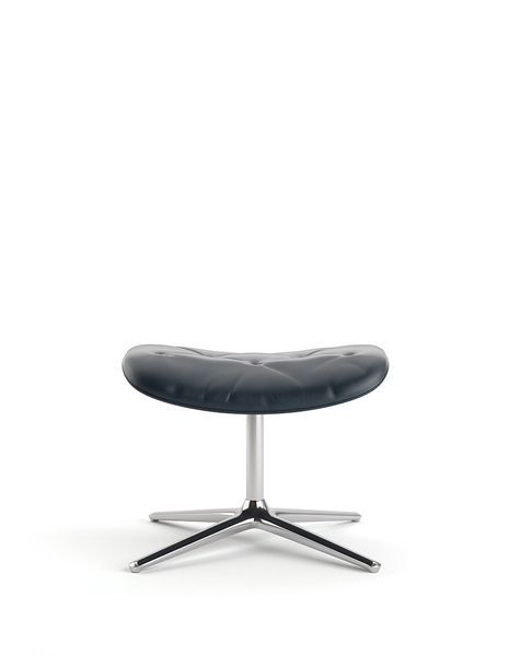 Лаунж-крісло KRESLALUX PRIME-ON-M DARK BLUE, шкіряне 03313 фото