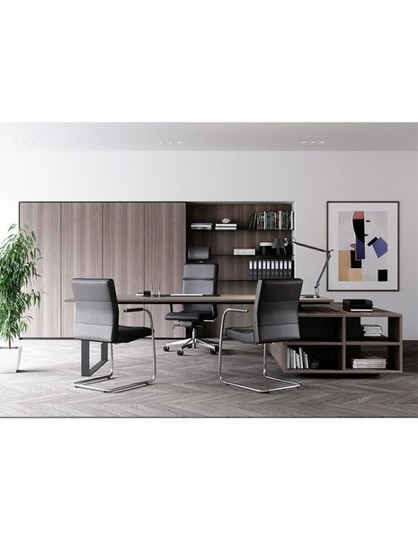 Крісло LD SEATING LASER 682-Z, для відвідувачів, шкіряне 126051 фото