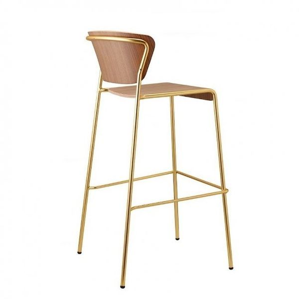 Барний стілець SCAB Design Lisa Wood 2854 Satin Brass Walnut 371215380 фото