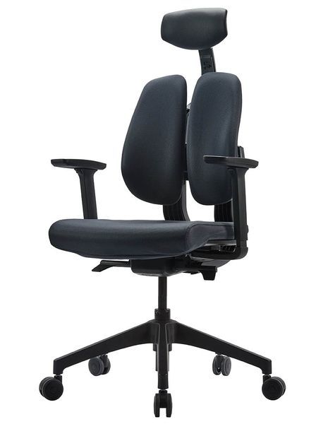 Ергономічне крісло DUOREST D2 BLACK/GREY, ортопедичне, чорний/антрацит 113934 фото